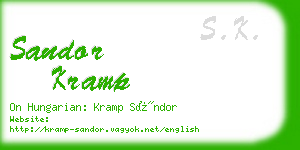 sandor kramp business card